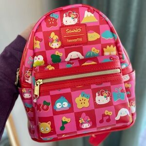 Loungefly Hello Kitty Sanrio 60th Anniversary All Over Print Mini Backpack